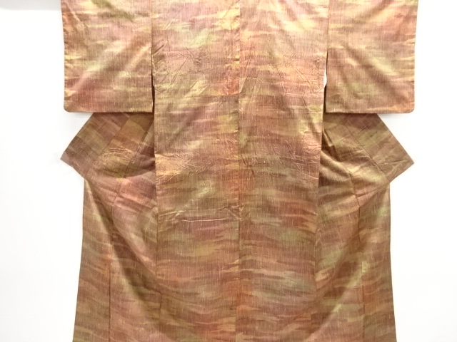 JAPANESE KIMONO / ANTIQUE KIMONO / SILK / FUSHI TSUMUGI / WOVEN MIST